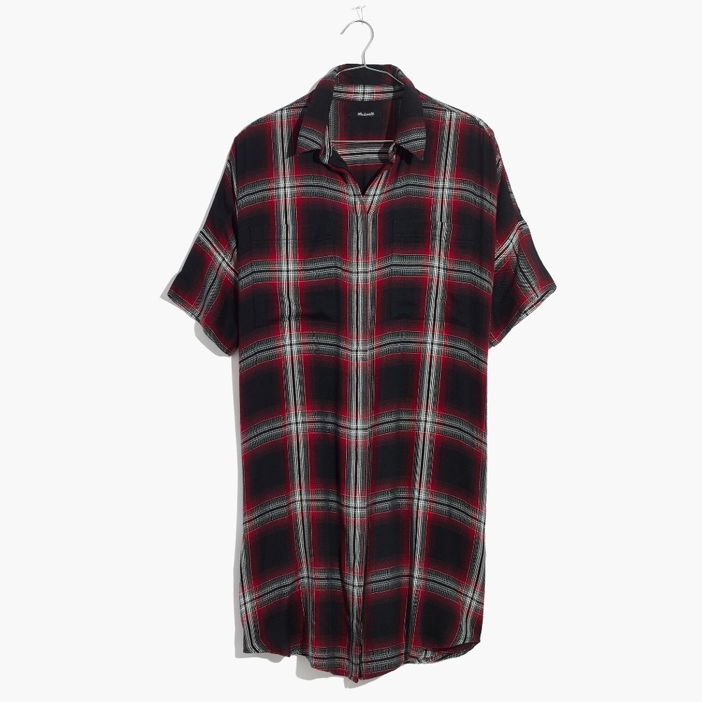 Madewell Courier Shirtdress in Rollins Plaid